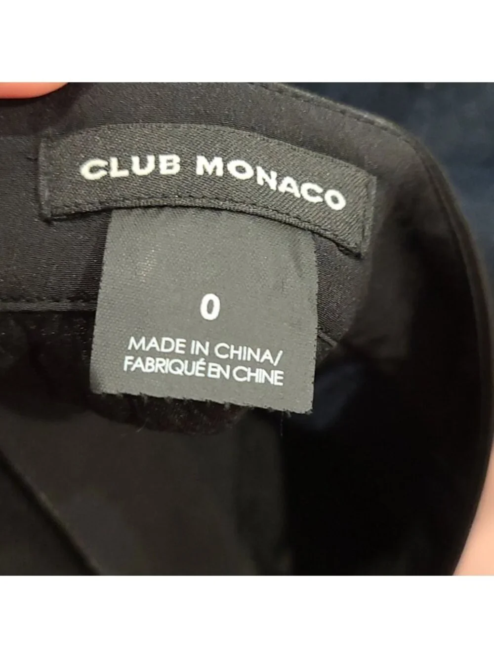 Club Monaco mini skirt w/ lambskin leather accents